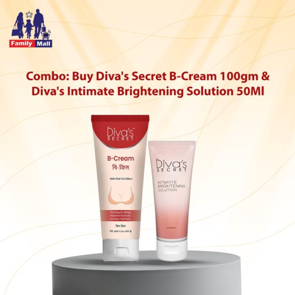 Combo: Buy Diva's Secret B-Cream 100gm & Diva's Intimate Brightening Solution 50Ml