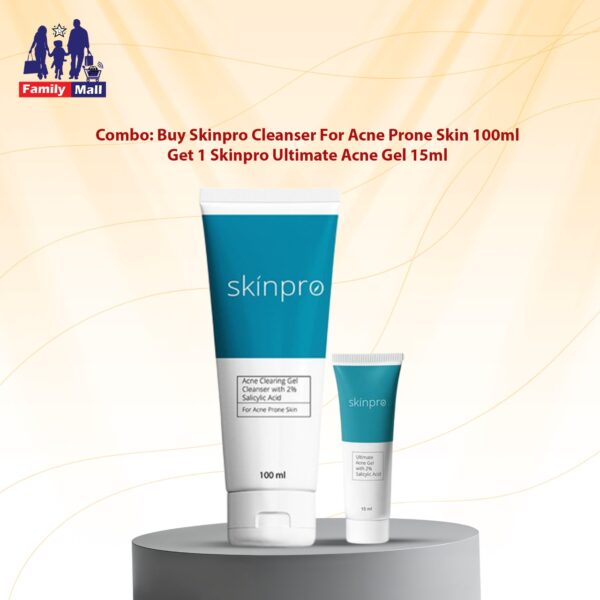 Combo: Buy Skinpro Cleanser For Acne Prone Skin 100 Ml & Skinpro Ultimate Acne Gel 15ml