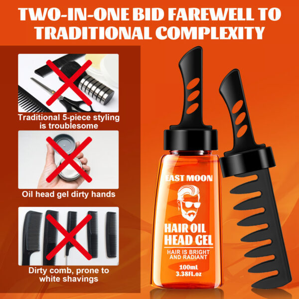 Premium Quality Gel  - Men's Wax Hair Styling Gel Comb - Image 3