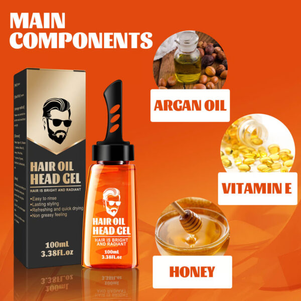 Premium Quality Gel  - Men's Wax Hair Styling Gel Comb - Image 2