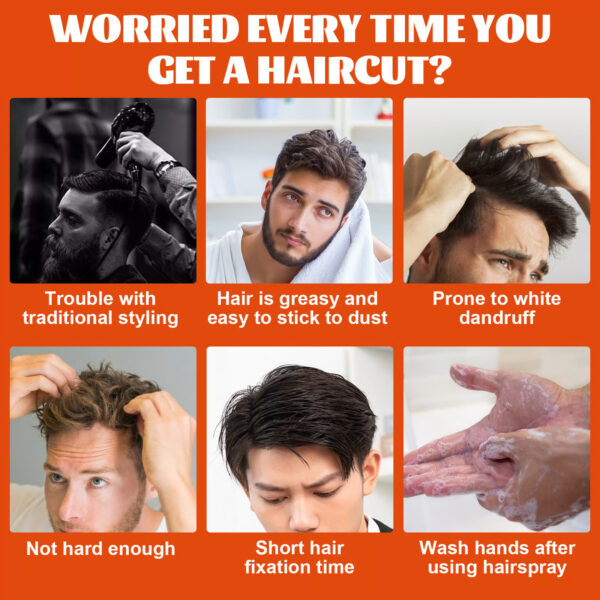 Premium Quality Gel  - Men's Wax Hair Styling Gel Comb - Image 5